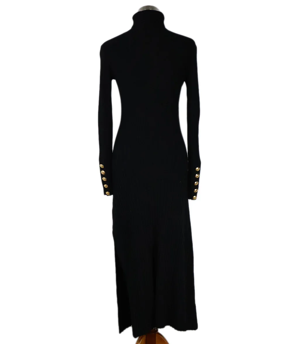 A.L.C. Black Knit Long Dress sz 4 - Image 3