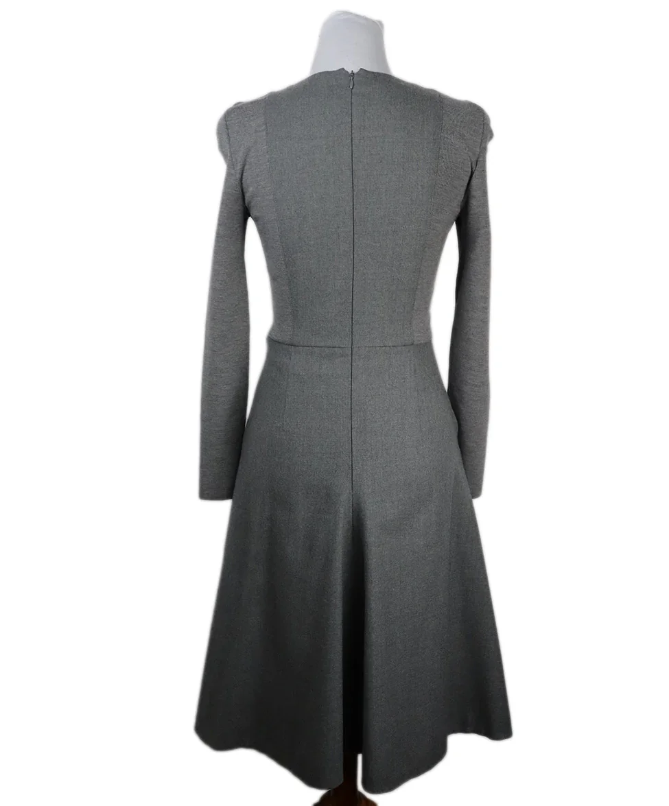 Akris Punto Grey Wool Dress sz 4 - Image 3