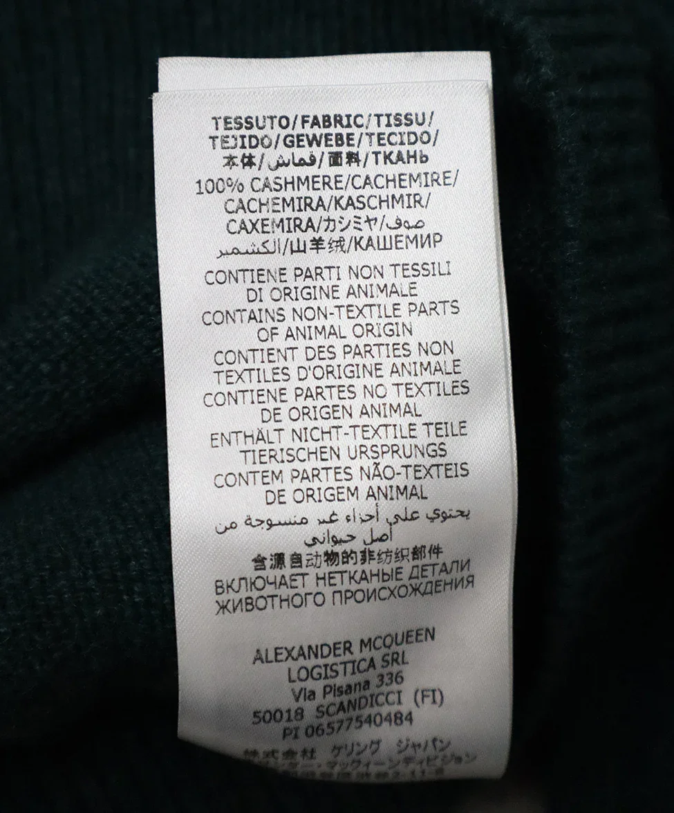 Alexander McQueen Green Cashmere Cardigan sz 2 - Image 5