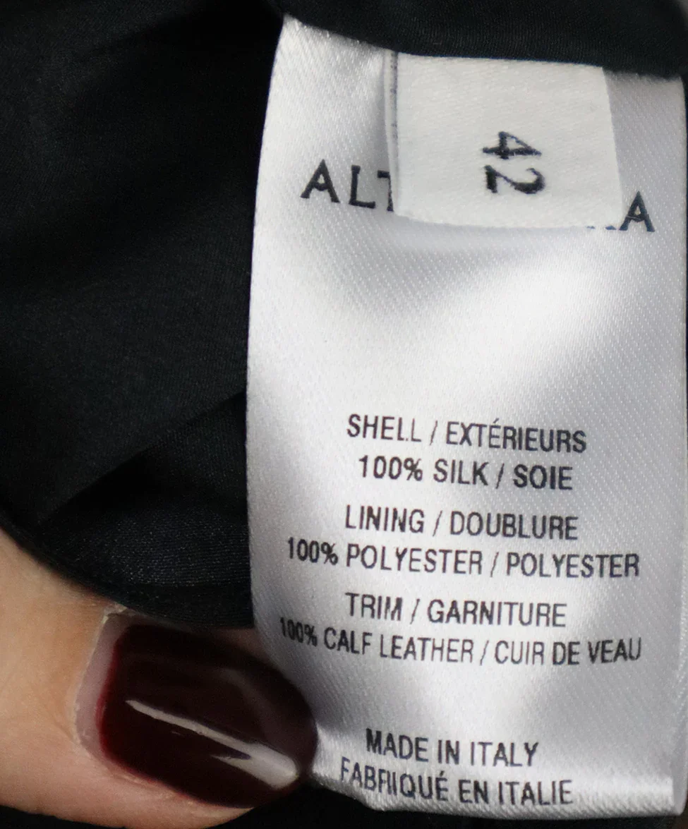 Altuzarra Black & Multicolor Print Silk Dress sz 6 - Image 5
