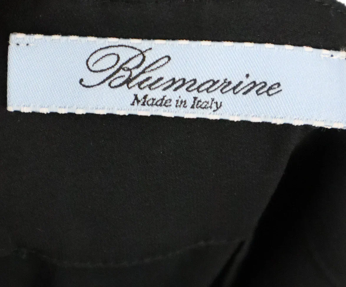 Blumarine Black & Grey Embroidered Skirt sz 4 - Image 4