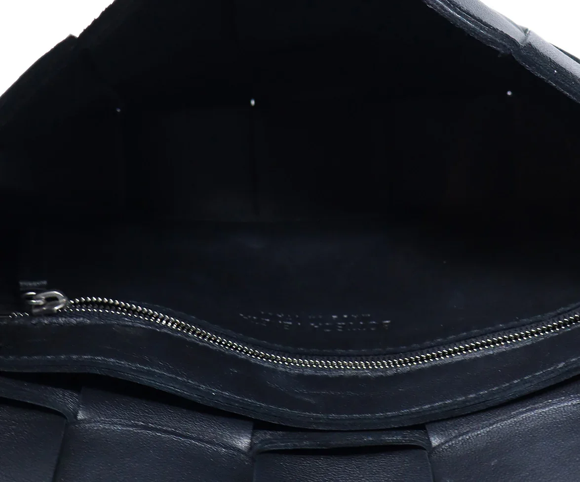 Bottega Veneta Black Woven Cassette Bag - Image 6