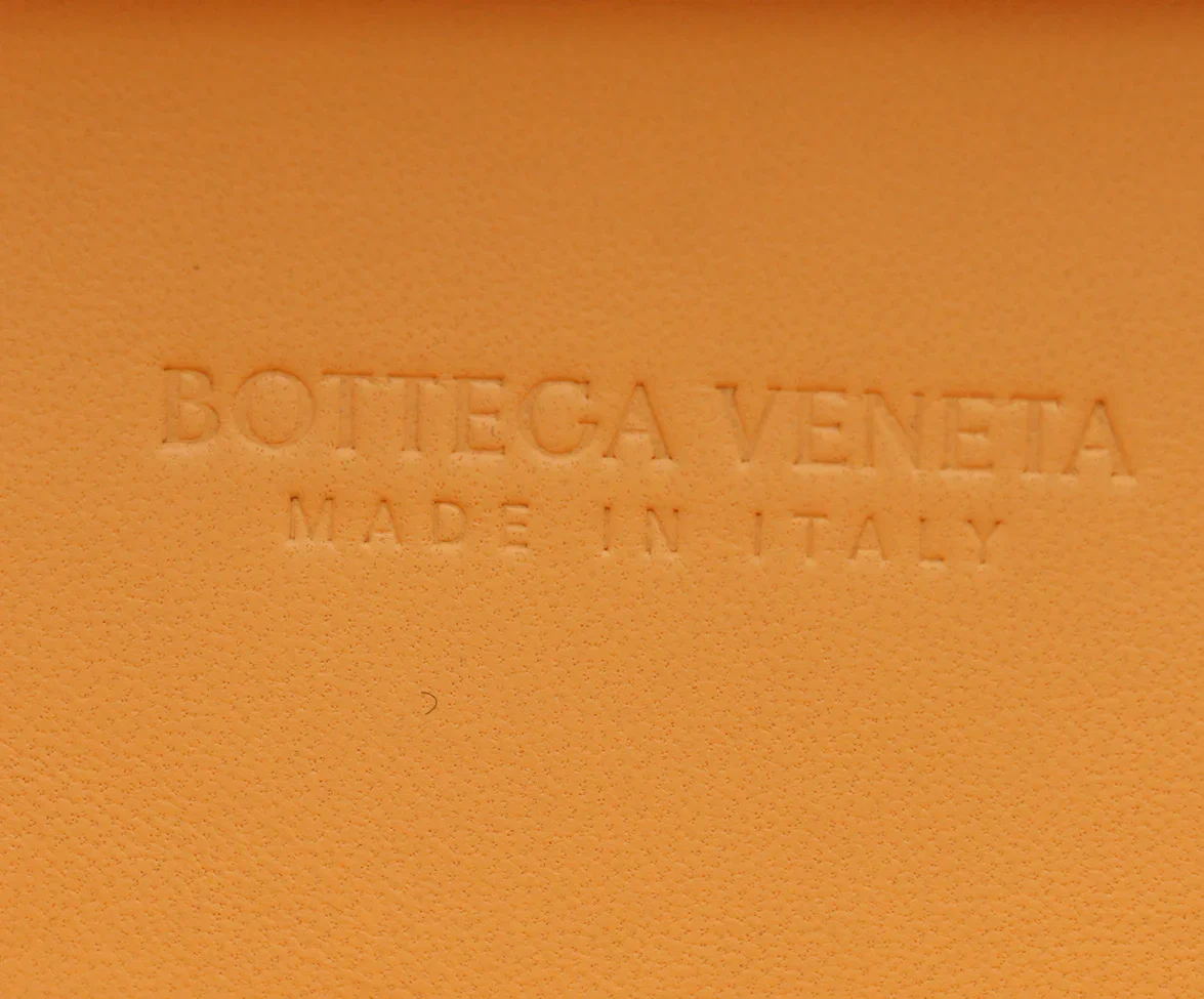 Bottega Veneta Yellow Leather Woven Print Clutch - Image 9