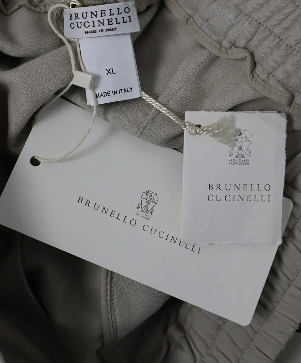 Brunello Cucinelli Beige Cotton Pants sz 10 - Image 3