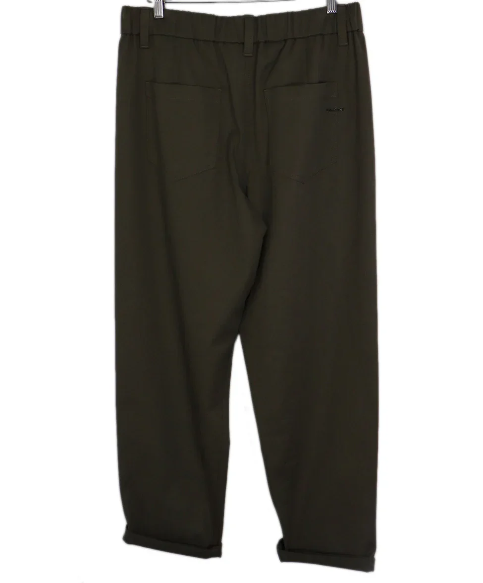 Brunello Cucinelli Beige Cotton Pants sz 10 - Image 6