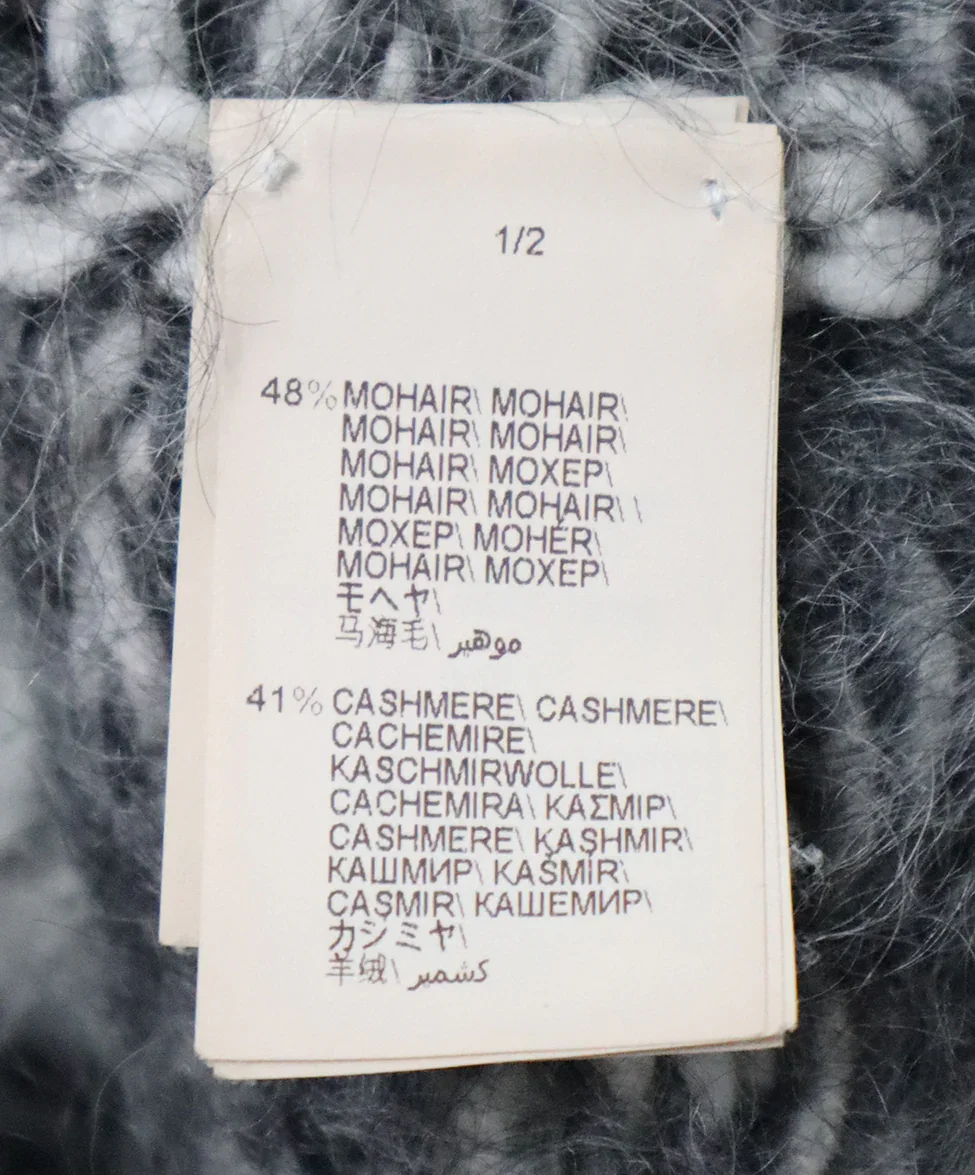 Brunello Cucinelli Grey & Black Cashmere Cardigan sz 4 - Image 5