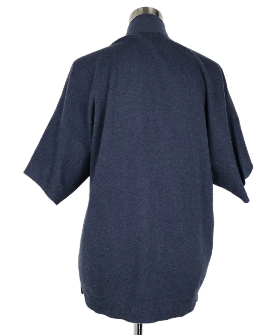 Brunello Cucinelli Navy Cashmere Cardigan sz 10 - Image 3