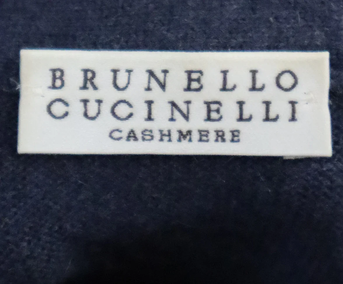 Brunello Cucinelli Navy Cashmere Cardigan sz 10 - Image 4