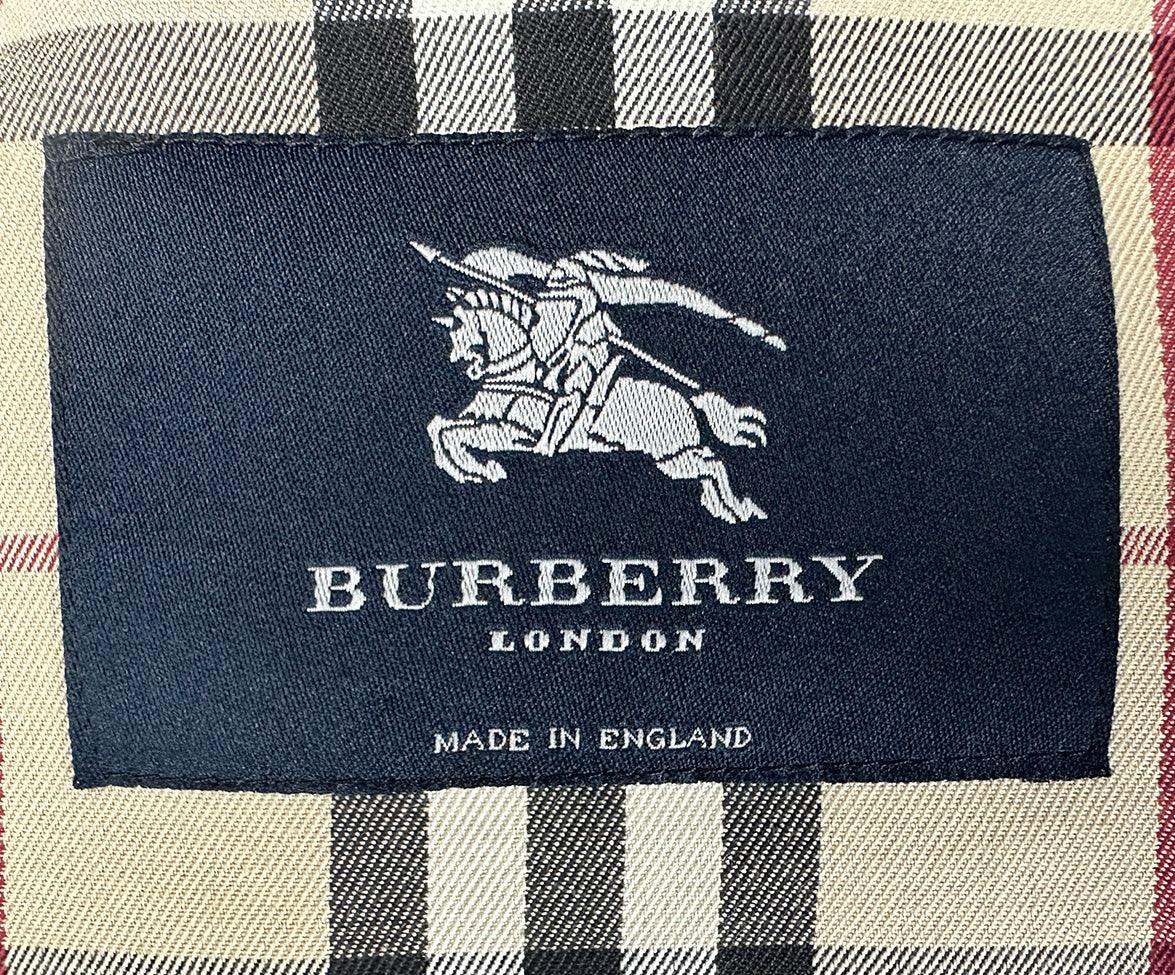 Burberry Black Cotton Trenchcoat W/Belt sz 2 - Image 4
