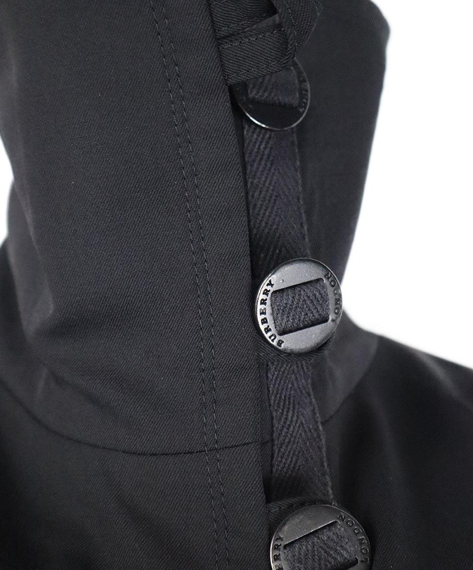 Burberry Black Wool Plaid Lining Jacket SZ 4 - Image 6