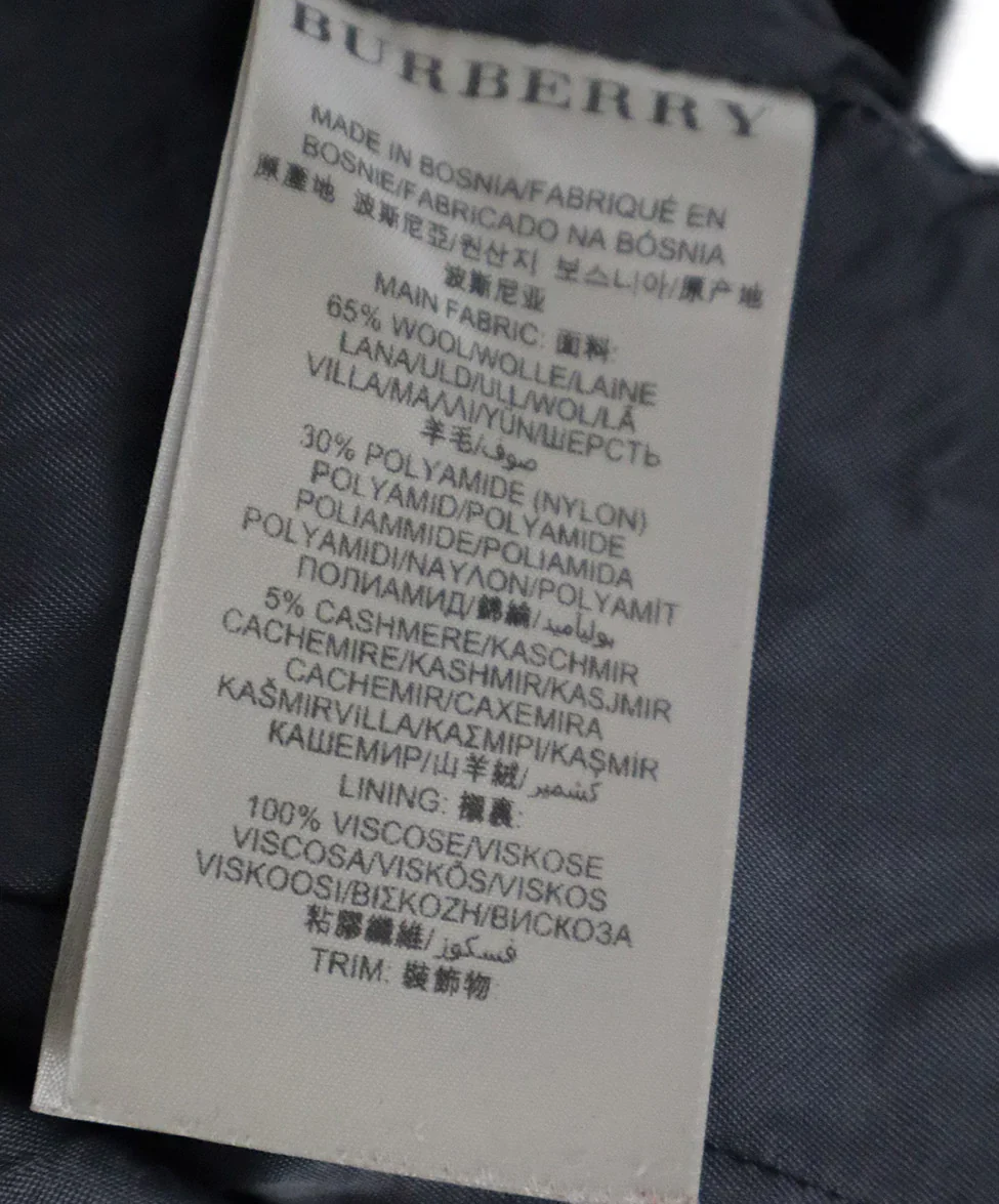 Burberry Brit Grey Wool Coat sz 2 - Image 5