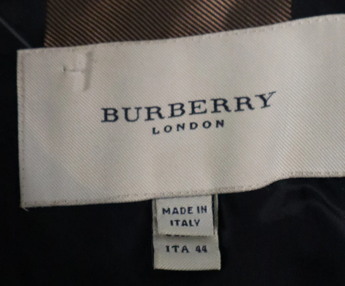 Burberry Size Black Brown Plaid Polyester Dress With Belt sz 10 - Image 4