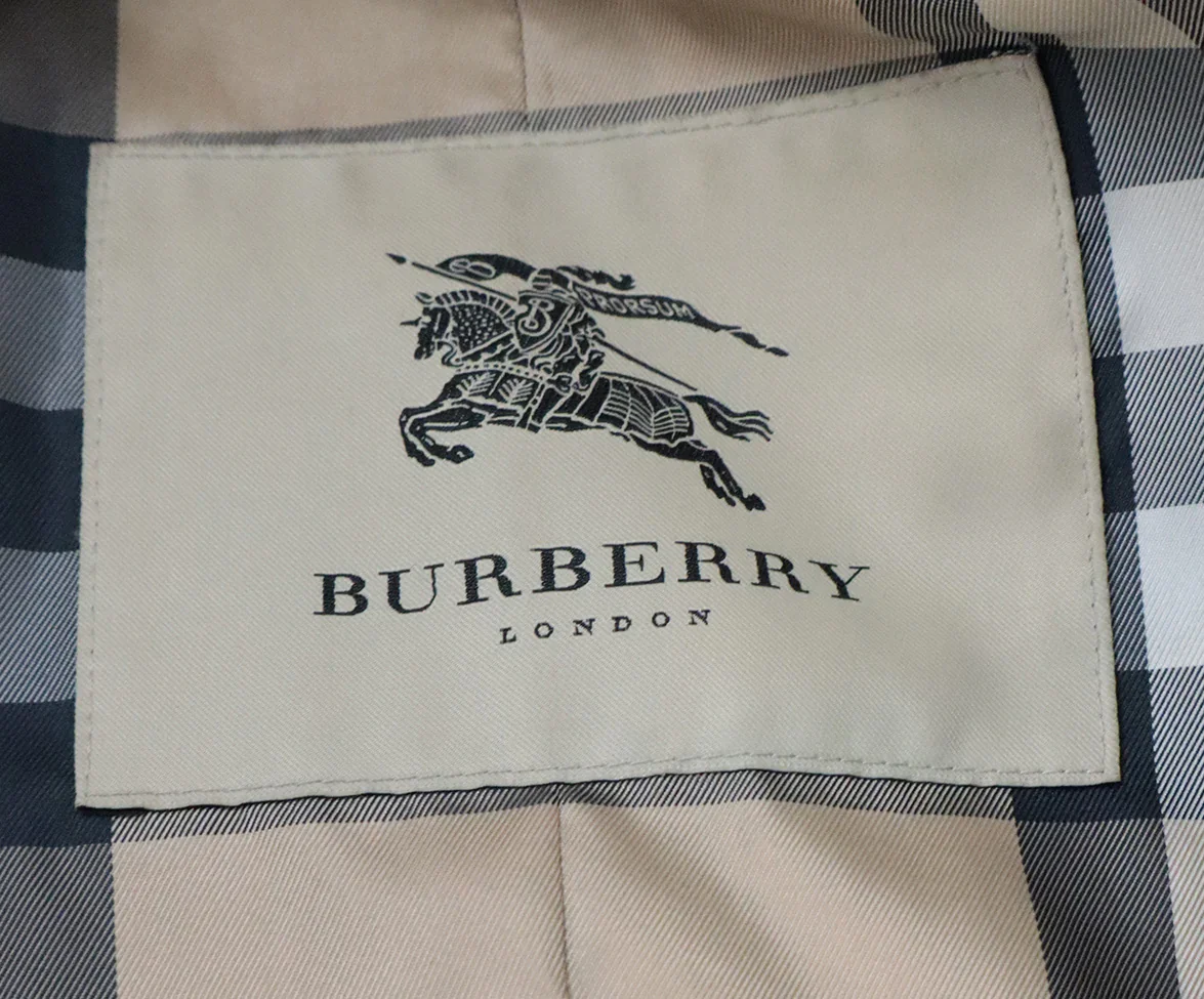 Burberry Size Black Polyamide Quilted Leather Trim with Belt coat sz 8 - Image 5
