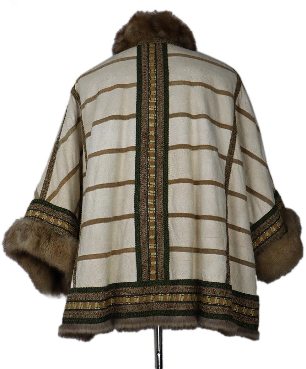 Carlo Tivioli Blonde Sable Fur Reversible Coat sz 4 - Image 6