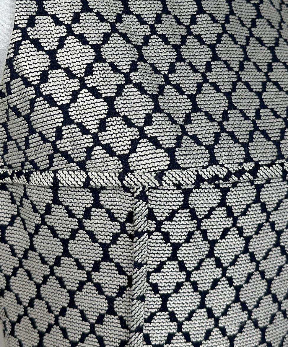 Carolina Herrera White Navy Sleeveless Dress Size 6 - Image 7