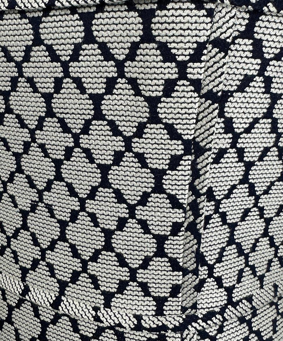 Carolina Herrera White Navy Sleeveless Dress Size 6 - Image 9