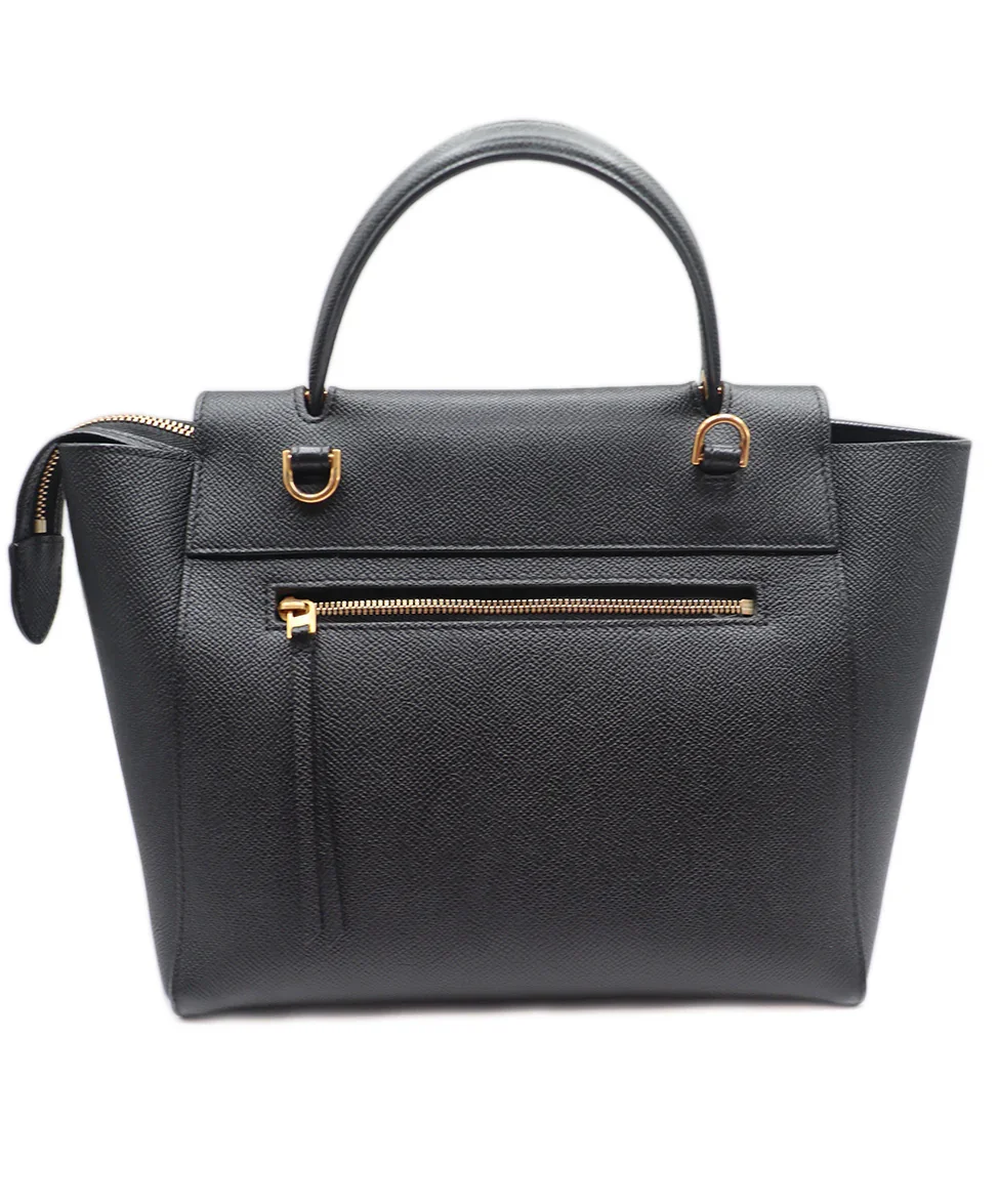 Celine Black Leather Belt Bag - Image 3