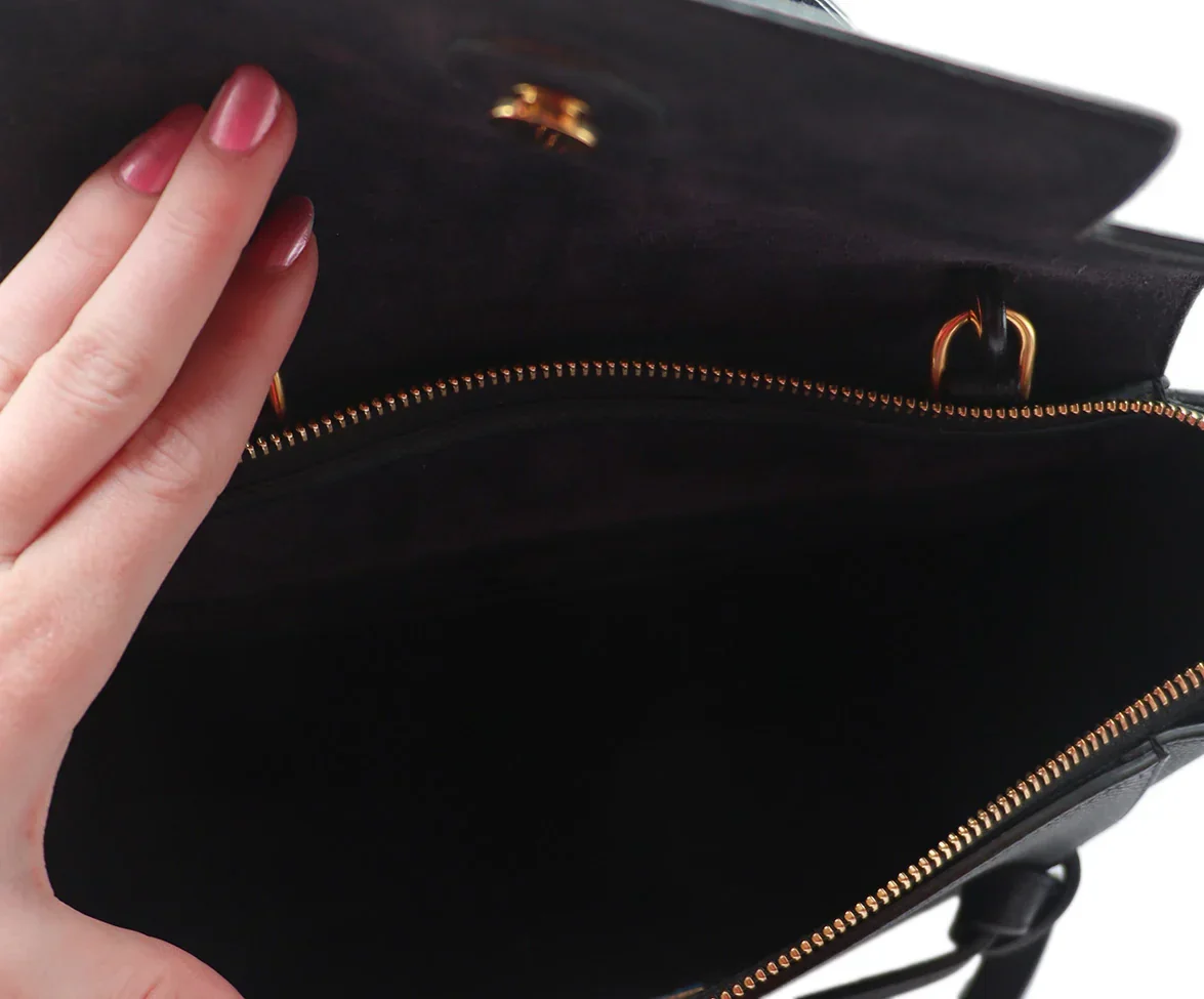 Celine Black Leather Belt Bag - Image 7