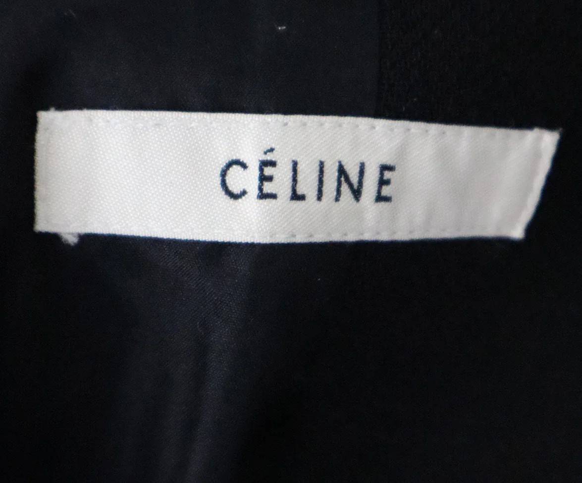Celine Black Wool with White Buttons Jacket sz 2 - Image 4