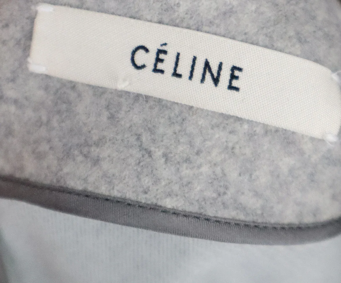 Celine Grey Navy Wool Dress sz 8 - Image 4