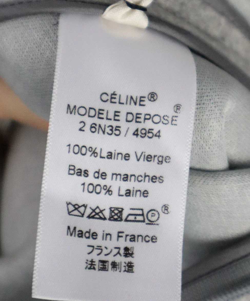Celine Grey Navy Wool Dress sz 8 - Image 5