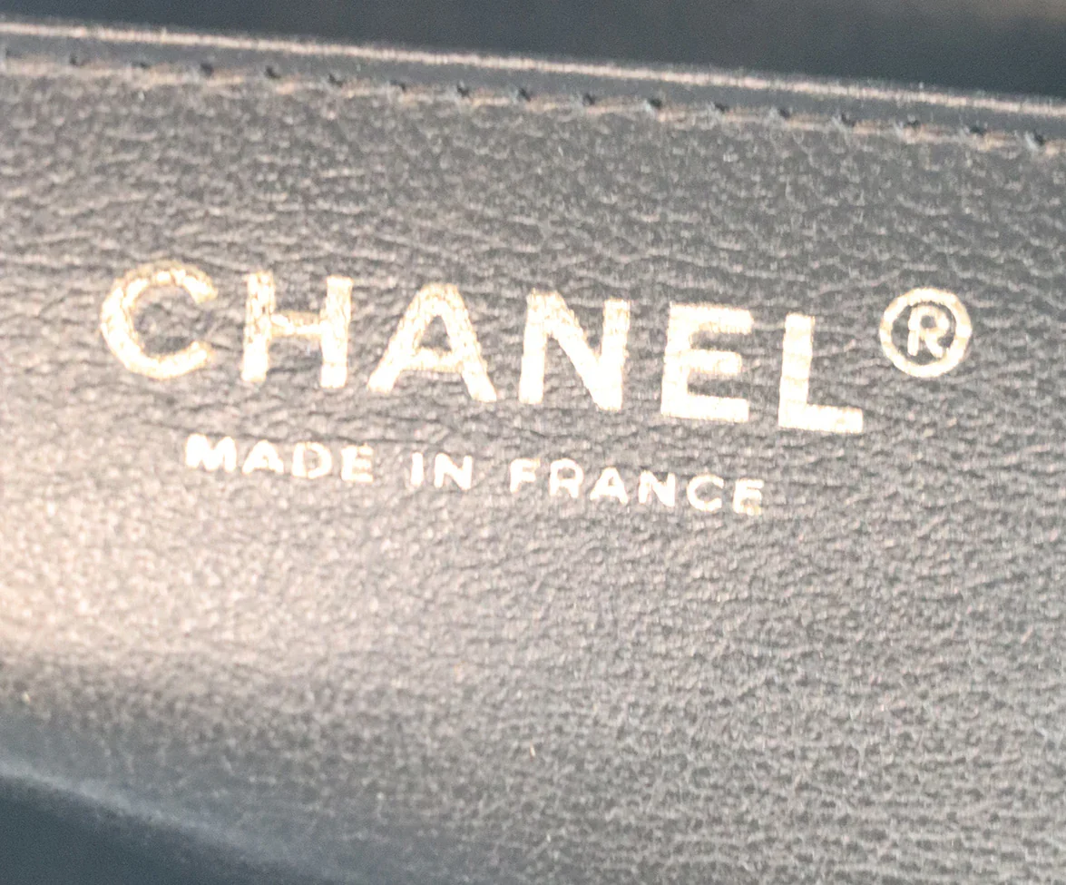 Chanel Black Caviar Leather Handbag - Image 7