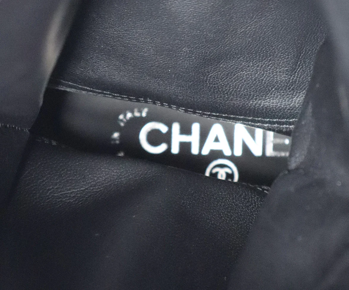Chanel Black Leather Booties with Dust Bag sz 8.5 - Image 6