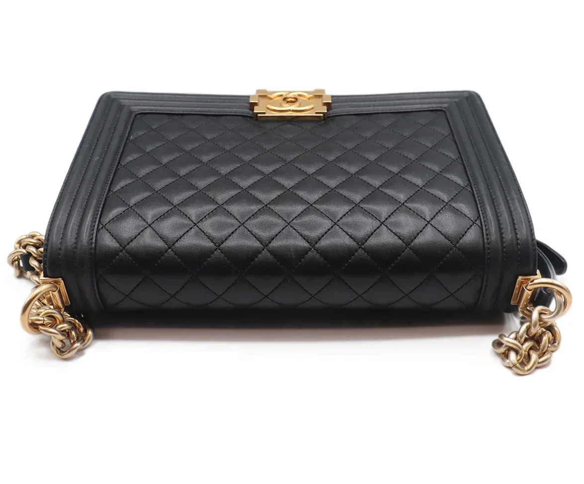 Chanel Black Quilted Leather Large Boy Bag Handbag - Image 5