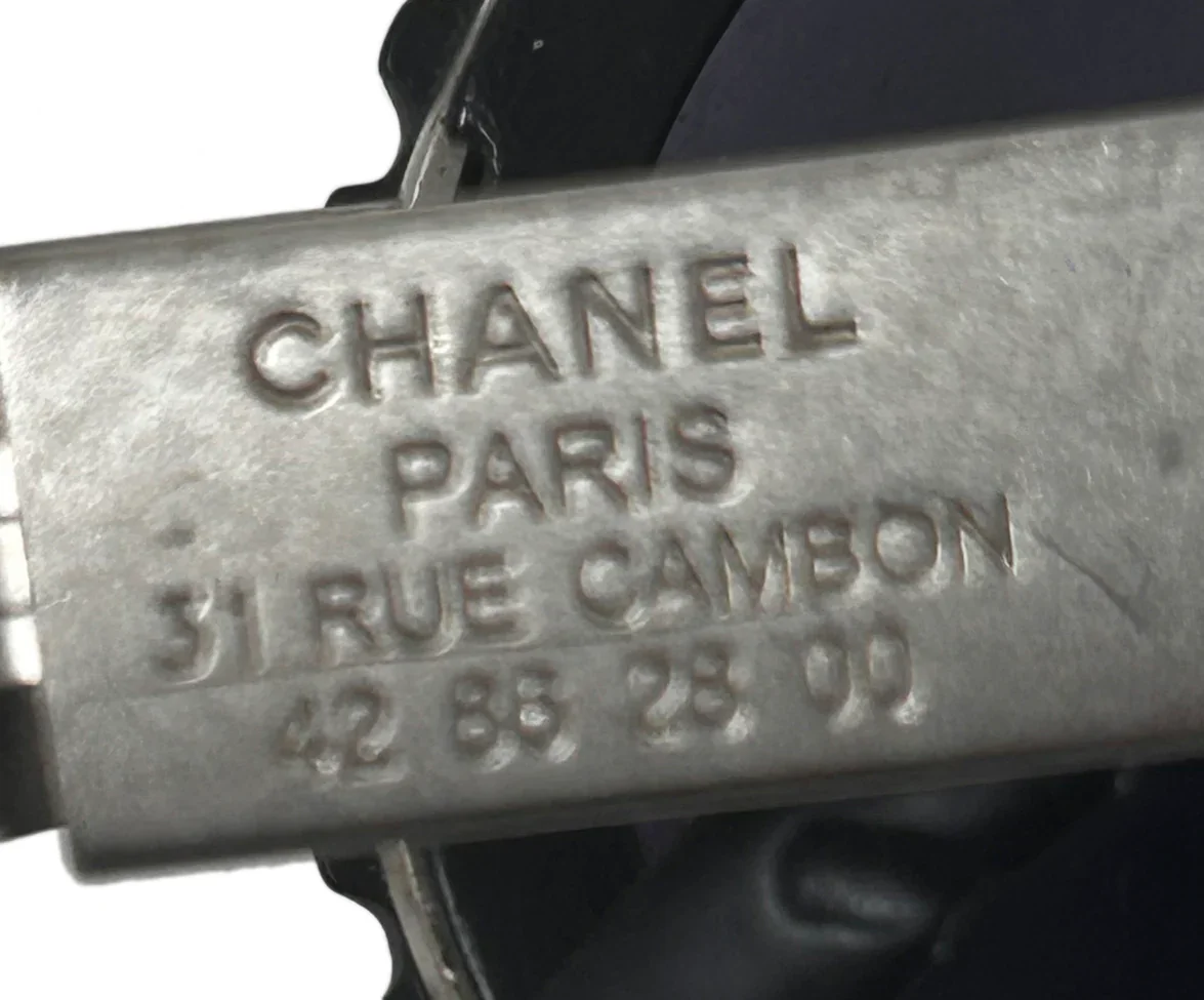 Chanel Black Silver Lens Frames Sunglasses - Image 4