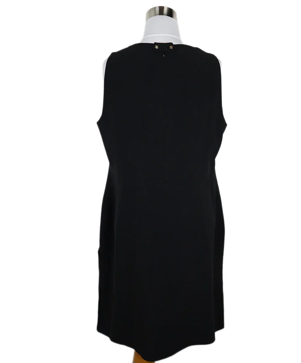 Chanel Black Sleeveless Dress sz 14 - Image 3