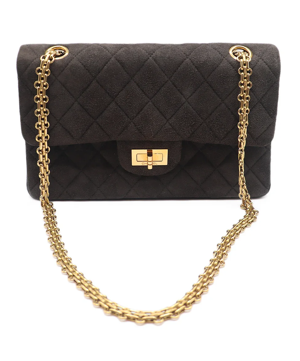 Chanel Brown Suede Calssic Reissue Handbag