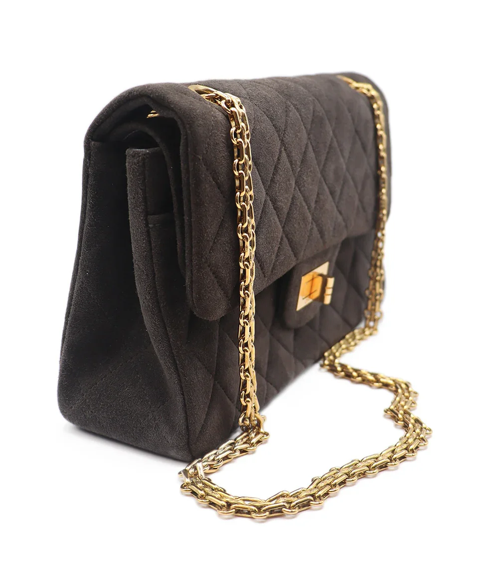 Chanel Brown Suede Calssic Reissue Handbag - Image 2