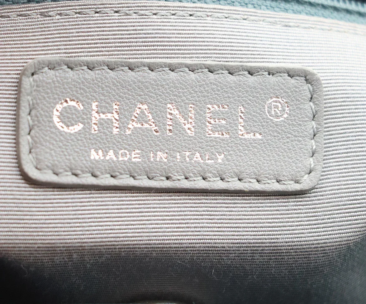 Chanel Navy Blue Leather Tote Bag - Image 8