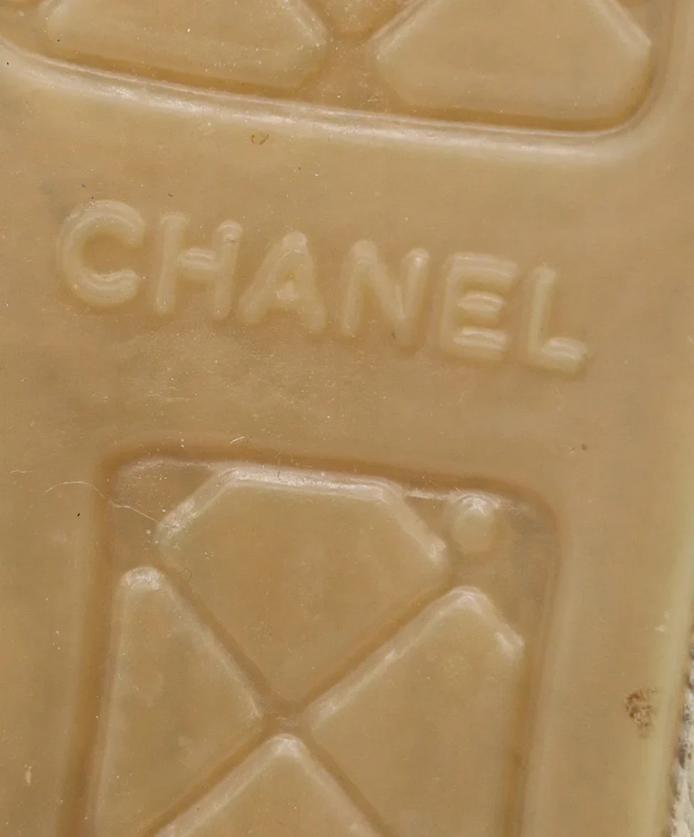 Chanel Neutral Beige Canvas Espadrilles Shoes sz. 5 - Image 7