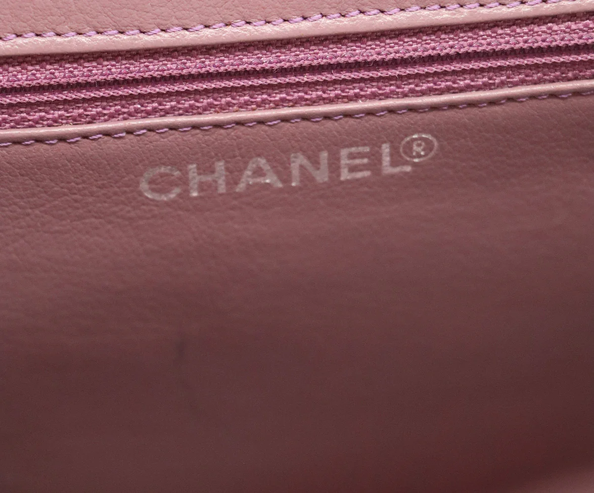Chanel Purple Patent Leather Petite Timeless Tote - Image 7