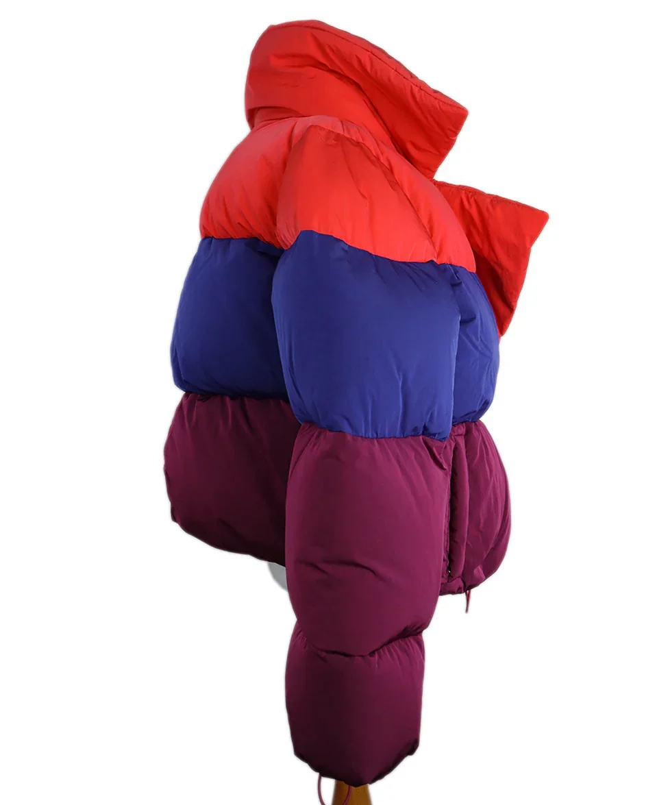 Chanel Purple Pink & Blue Puffer Coat sz 6 - Image 2