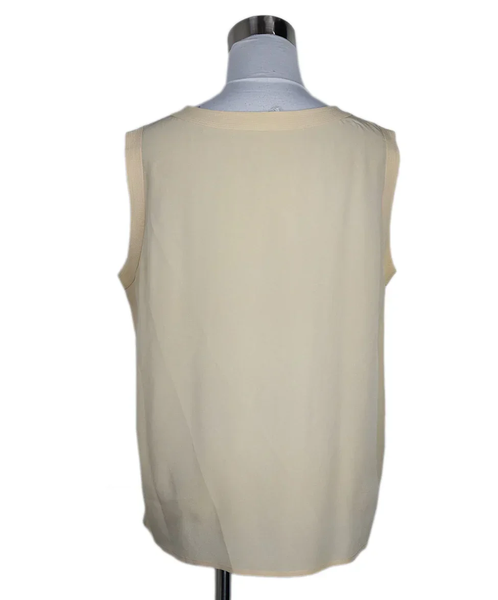 Chanel Vintage Ivory Silk Tank Top sz 6 - Image 3