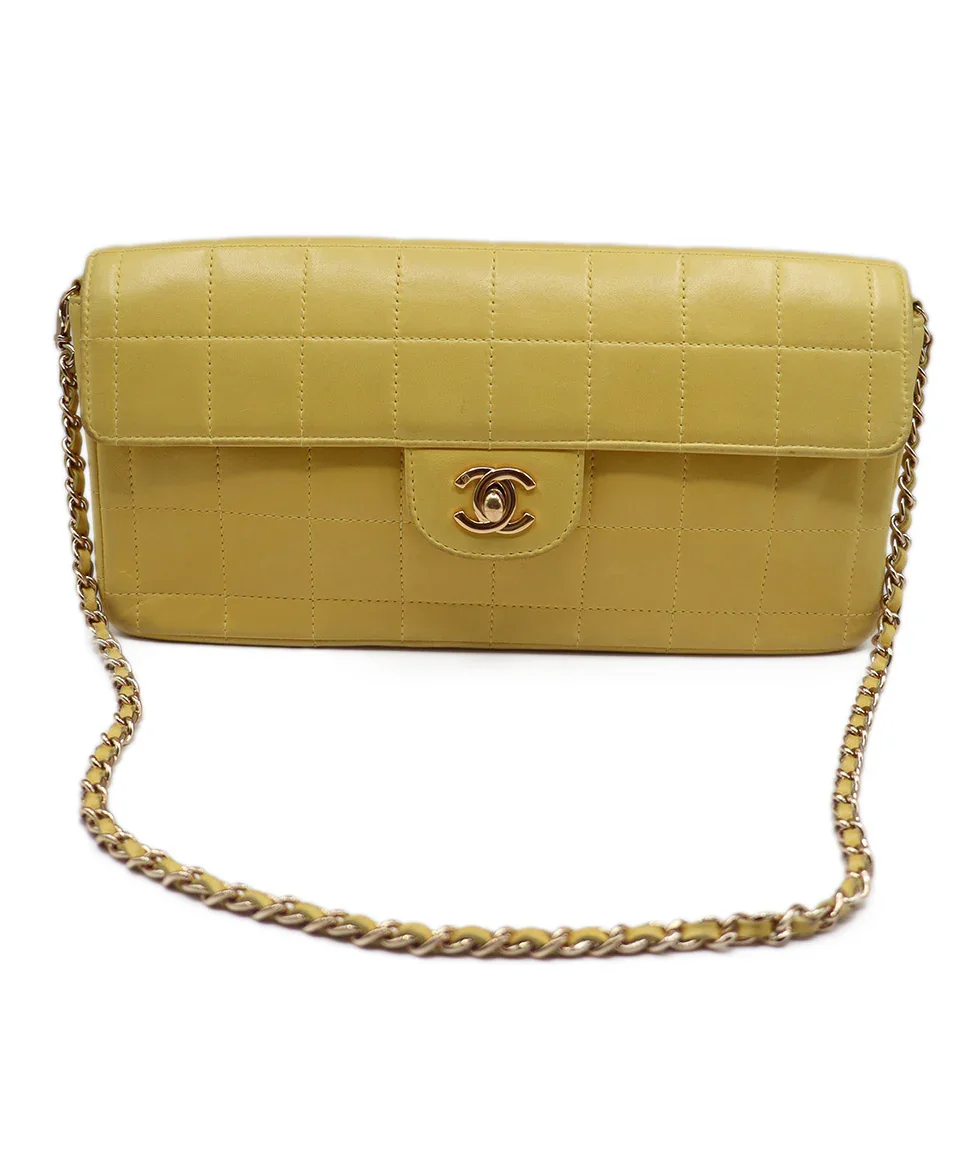 Chanel Yellow & Gold Quilted Leather "as is" Shoulder Bag
