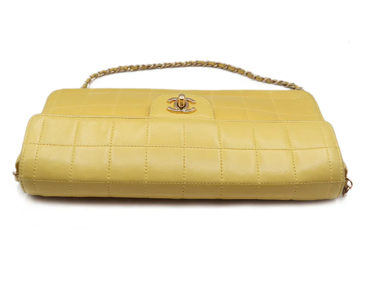 Chanel Yellow & Gold Quilted Leather "as is" Shoulder Bag - Image 5