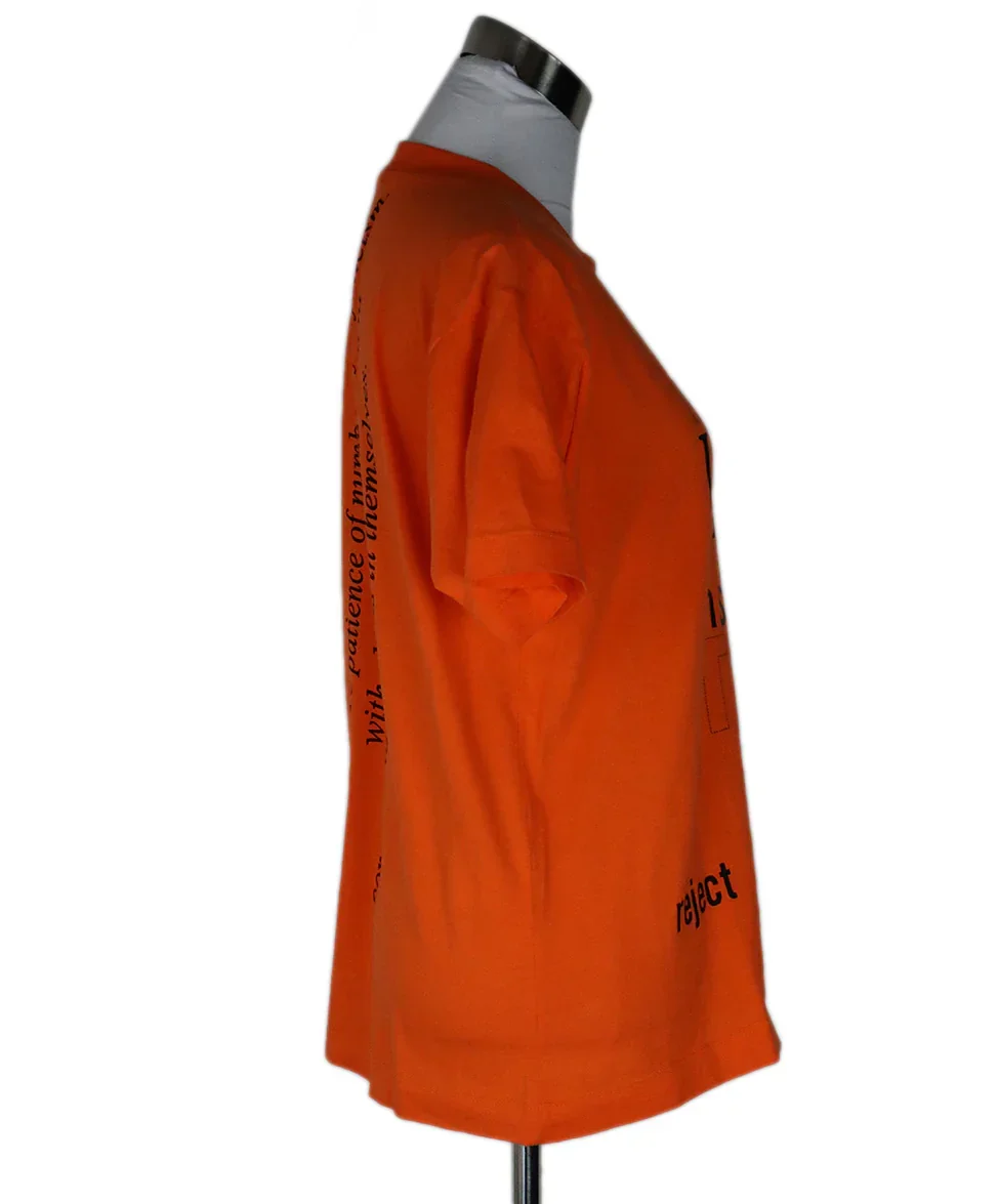 Cheap And Chic Orange Black Cotton T Shirt sz 6 - Image 2