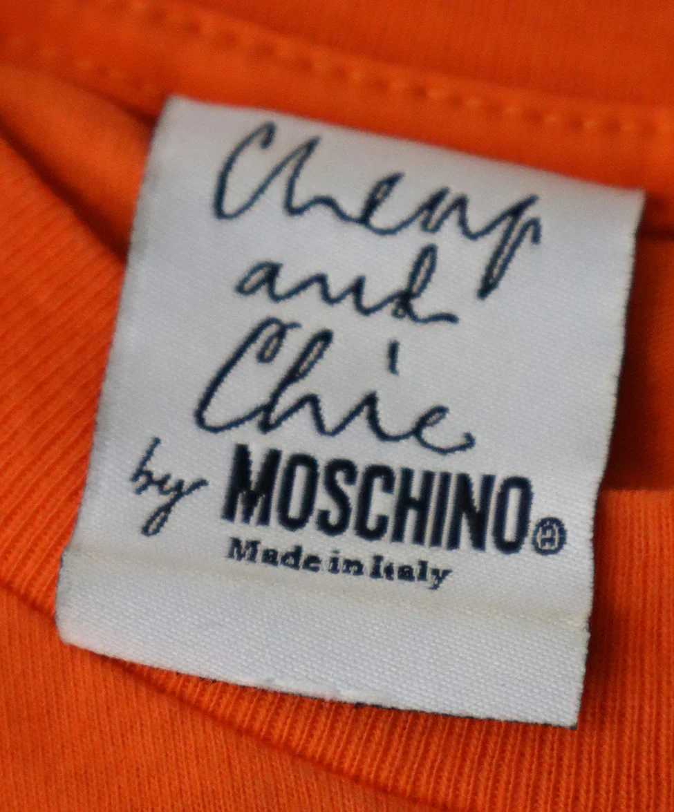 Cheap And Chic Orange Black Cotton T Shirt sz 6 - Image 4
