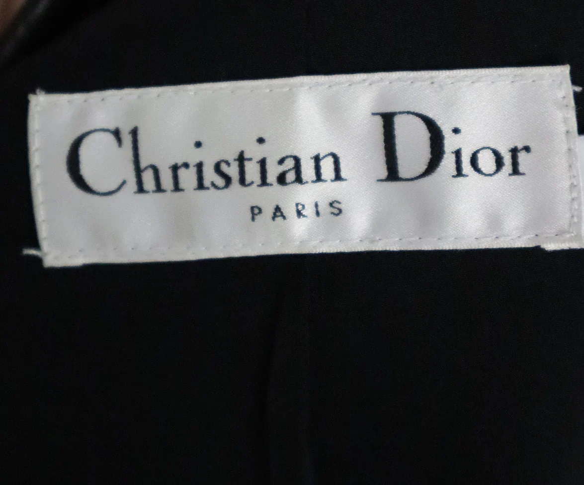 Christian Dior Black Leather Blazer sz 10 - Image 4