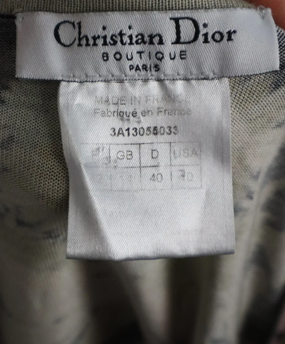 Christian Dior Black Pink & Yellow Wool Sweater sz 10 - Image 4