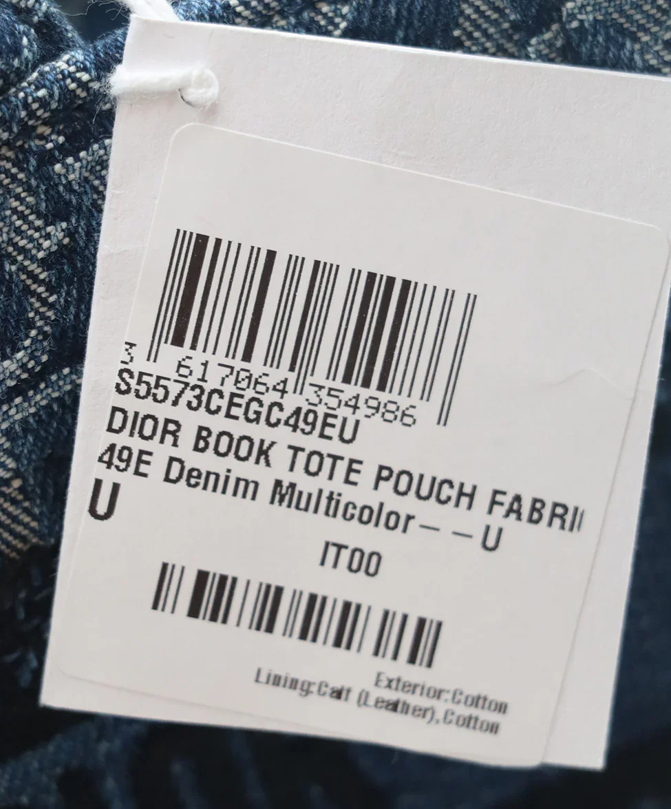 Christian Dior Blue Denim Mini Book Tote - Image 9