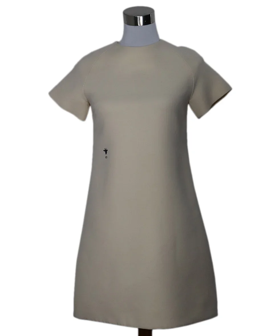 Christian Dior Ivory Wool Dress sz 2