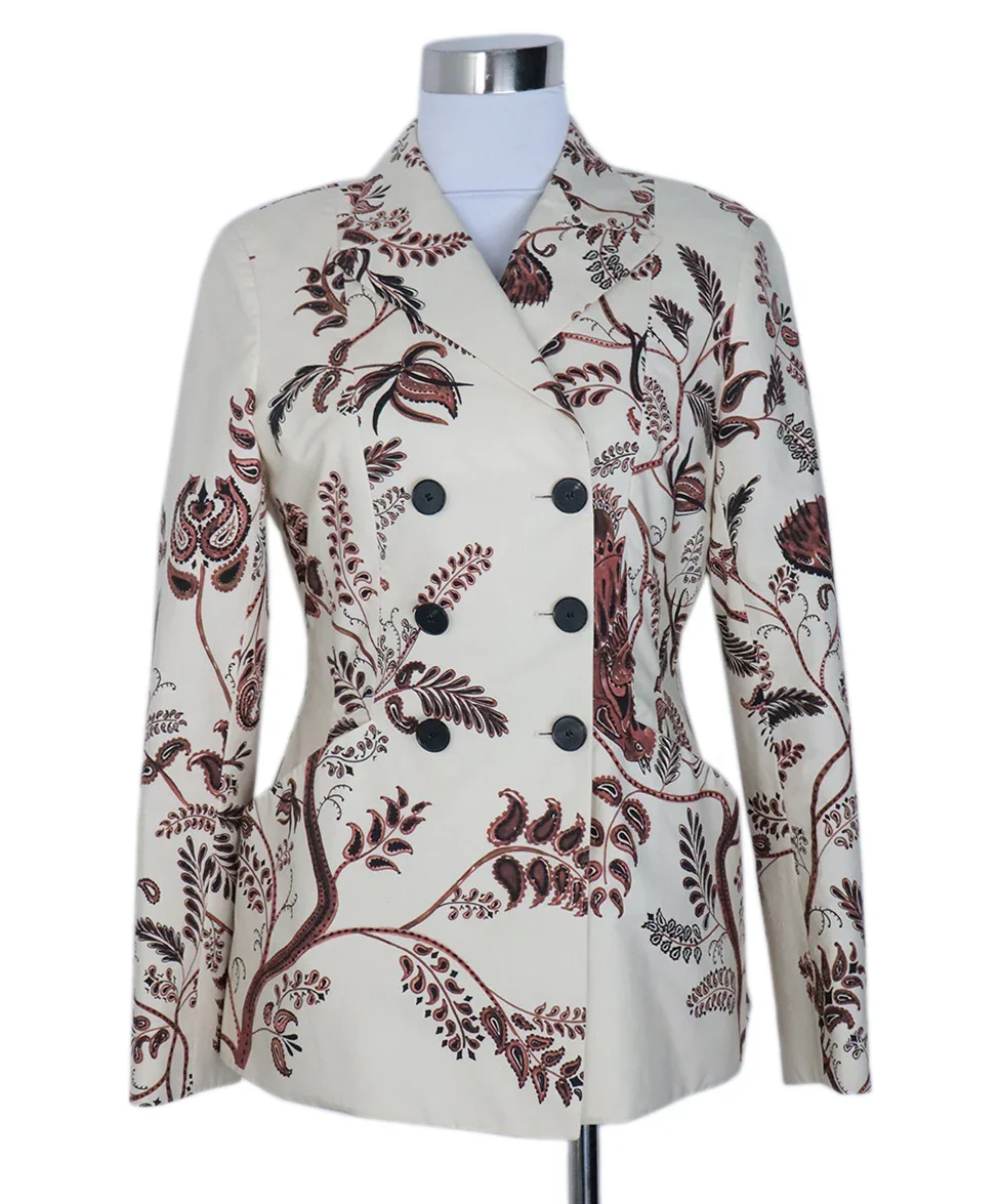 Christian Dior Print Cotton Linen Jacket sz 6