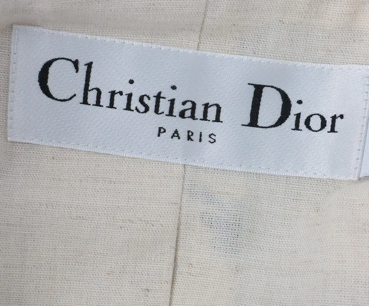 Christian Dior Print Cotton Linen Jacket sz 6 - Image 4