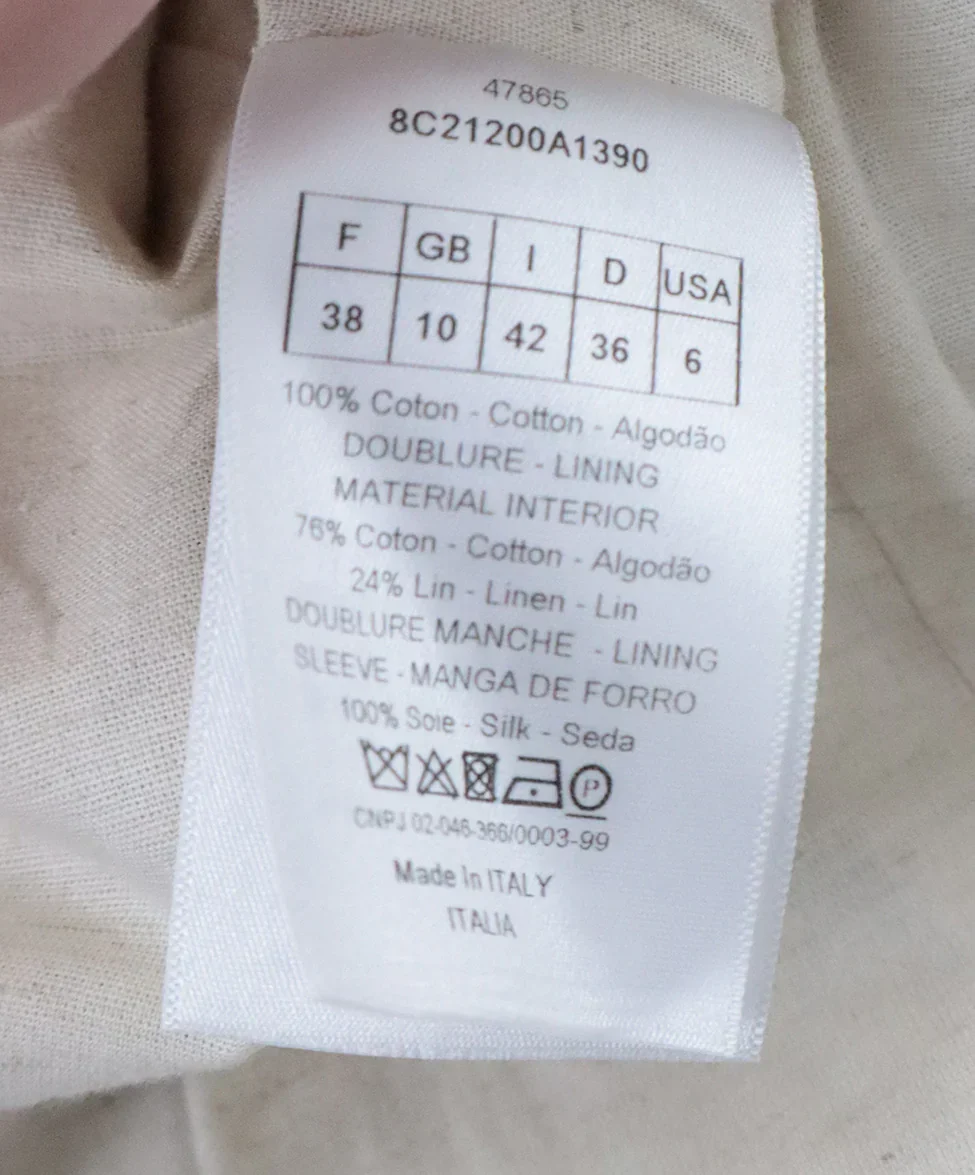 Christian Dior Print Cotton Linen Jacket sz 6 - Image 5