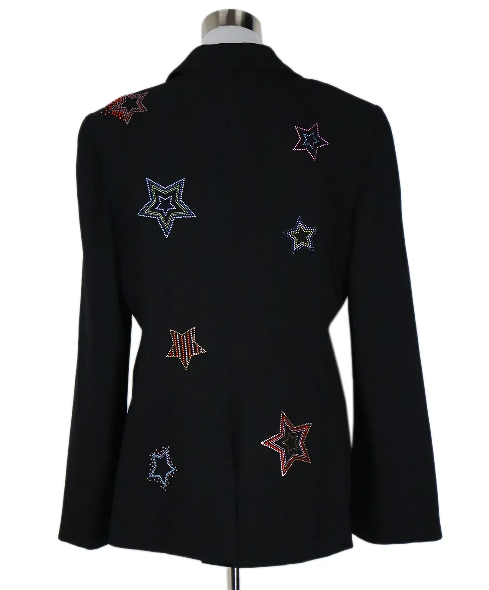 Cinq a' sept Black Crystal Embellished Blazer sz 14 - Image 3