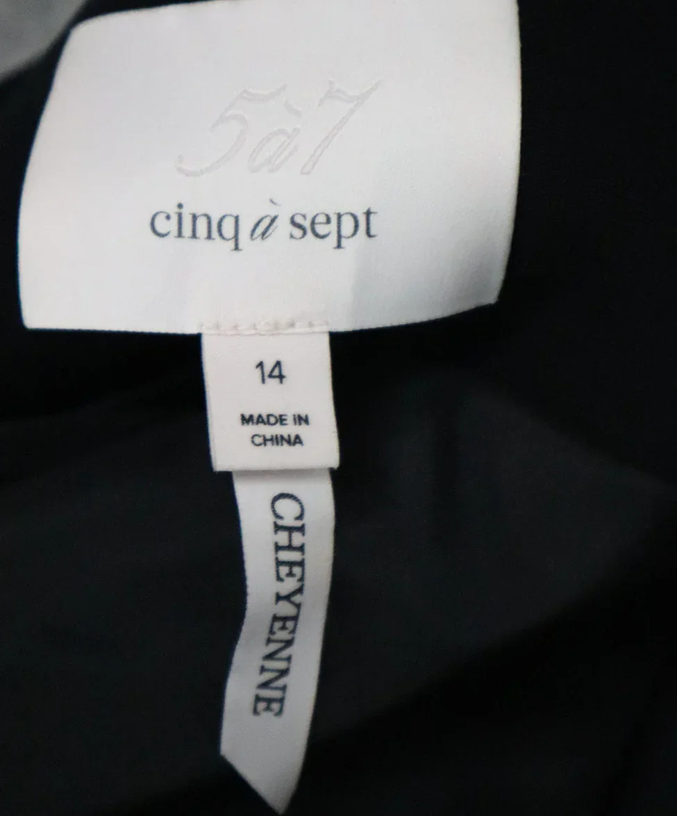 Cinq a' sept Black Crystal Embellished Blazer sz 14 - Image 4